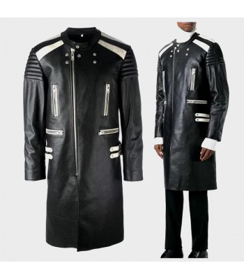Men Gothic Black Genuine Leather Short Coat | Modern Alternative Style